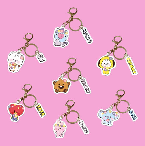 BT21 Flower Acrylic Chain