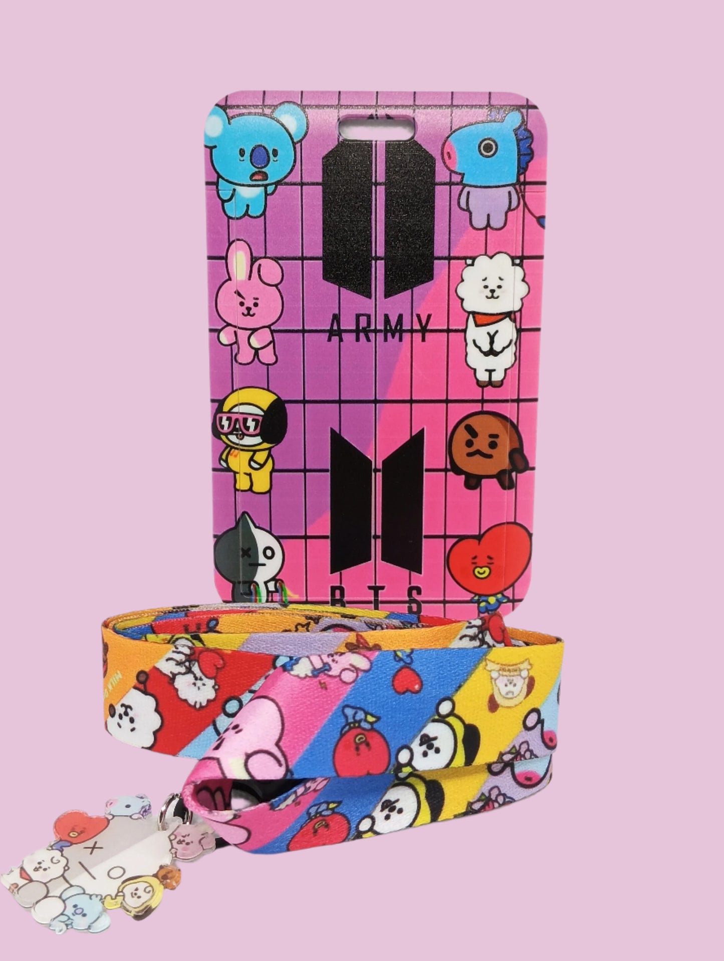 TARJETEROS BT21 CON CORREA - VARIOS MODELOS