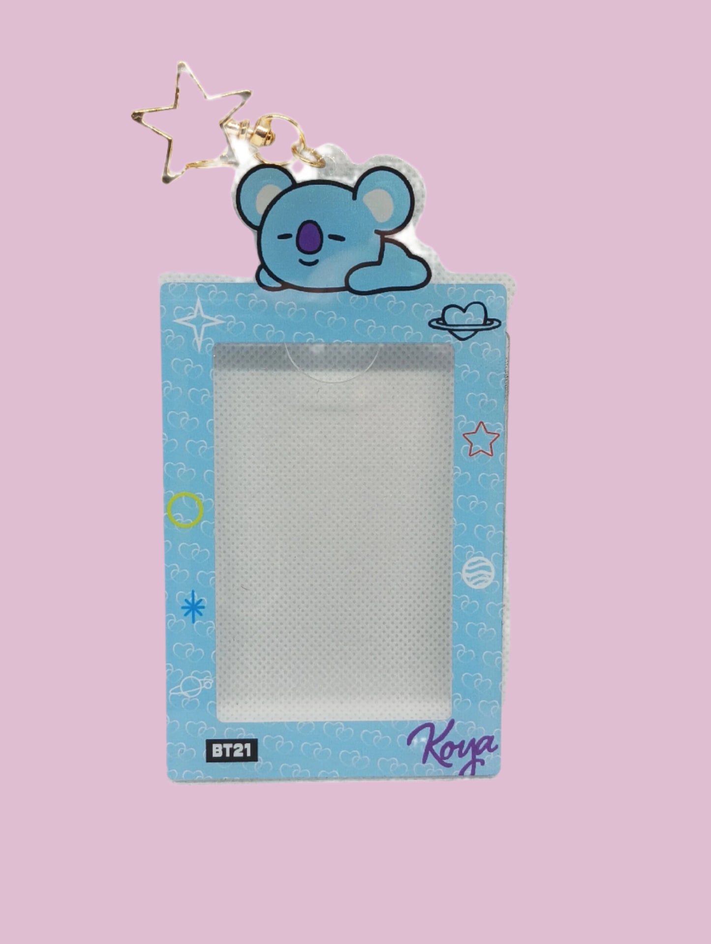 BT21 LLAVEROS ACRILICOS PORTA TARJETAS(7 vers)