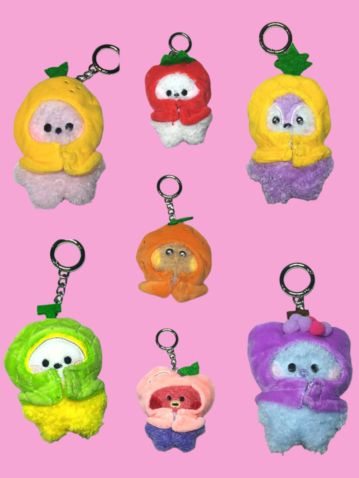 BT21 PLUSH FRUIT KEYCHAIN (7 vers)