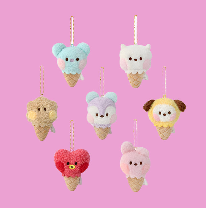 BT21 MININI PLUSH KEYHOLDER ICE CREAM (7 VAR)