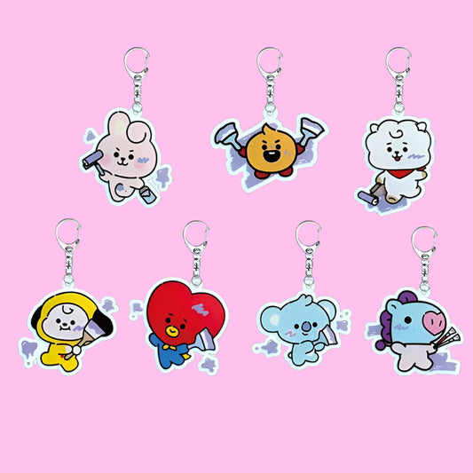 BT21 PAINTERS ACRYLIC KEICHAIN