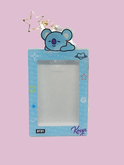 BT21 LLAVEROS ACRILICOS PORTA TARJETAS(7 vers)