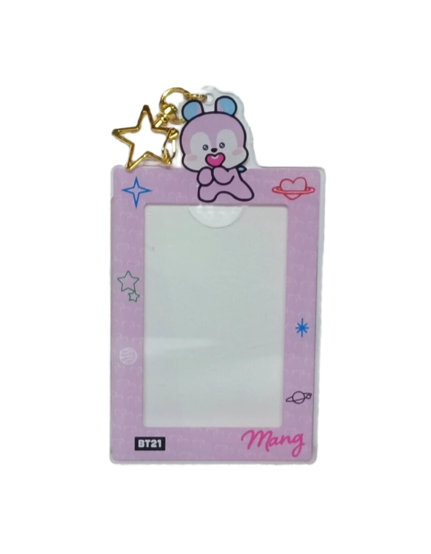 BT21 LLAVEROS ACRILICOS PORTA TARJETAS