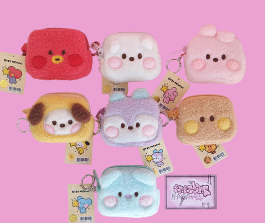 BT21 MININI PLUSH POUCH KEYRING (7 VAR)