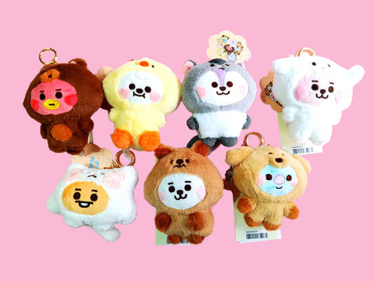 BT21 BABY FLUFFY DOLL KEIRING- (7 VERS) BTS