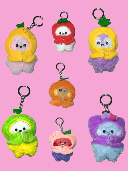 BT21 PLUSH FRUIT KEYCHAIN (7 vers)
