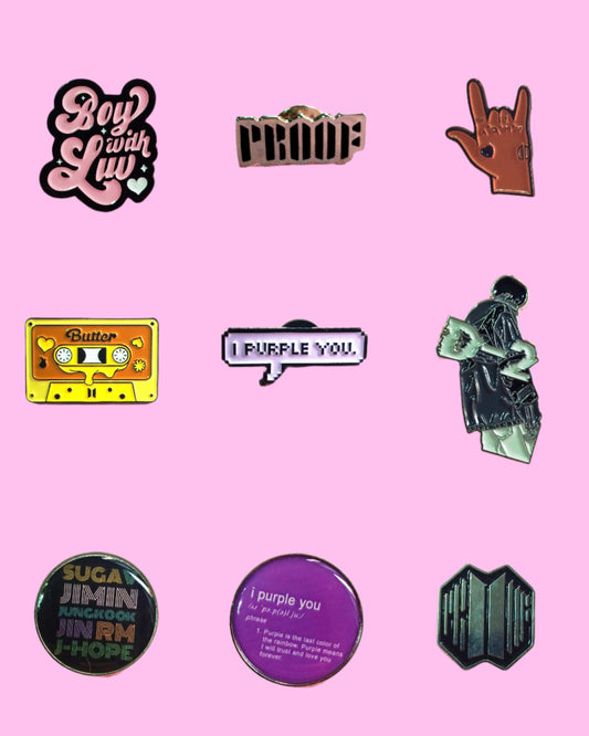 BTS  PINS  (9 VERS)