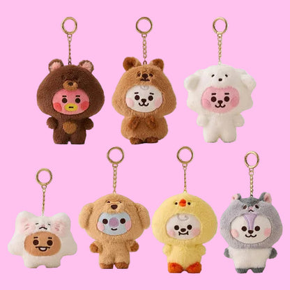 BT21 BABY FLUFFY DOLL KEIRING- (7 VERS) BTS
