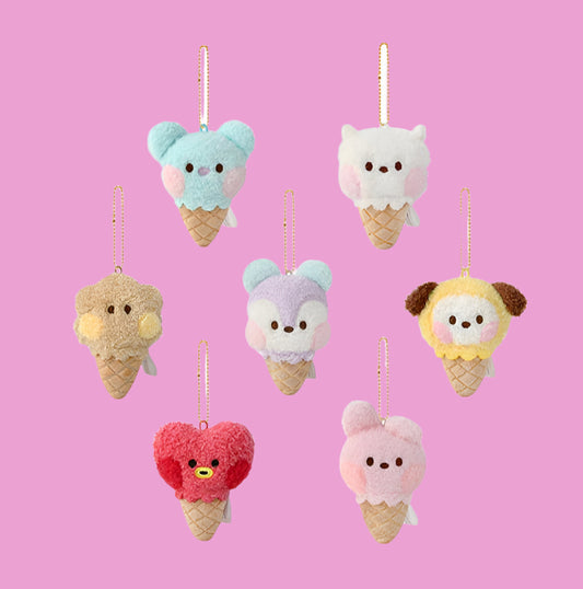 BT21 MININI PLUSH KEYHOLDER ICE CREAM (7 VAR)