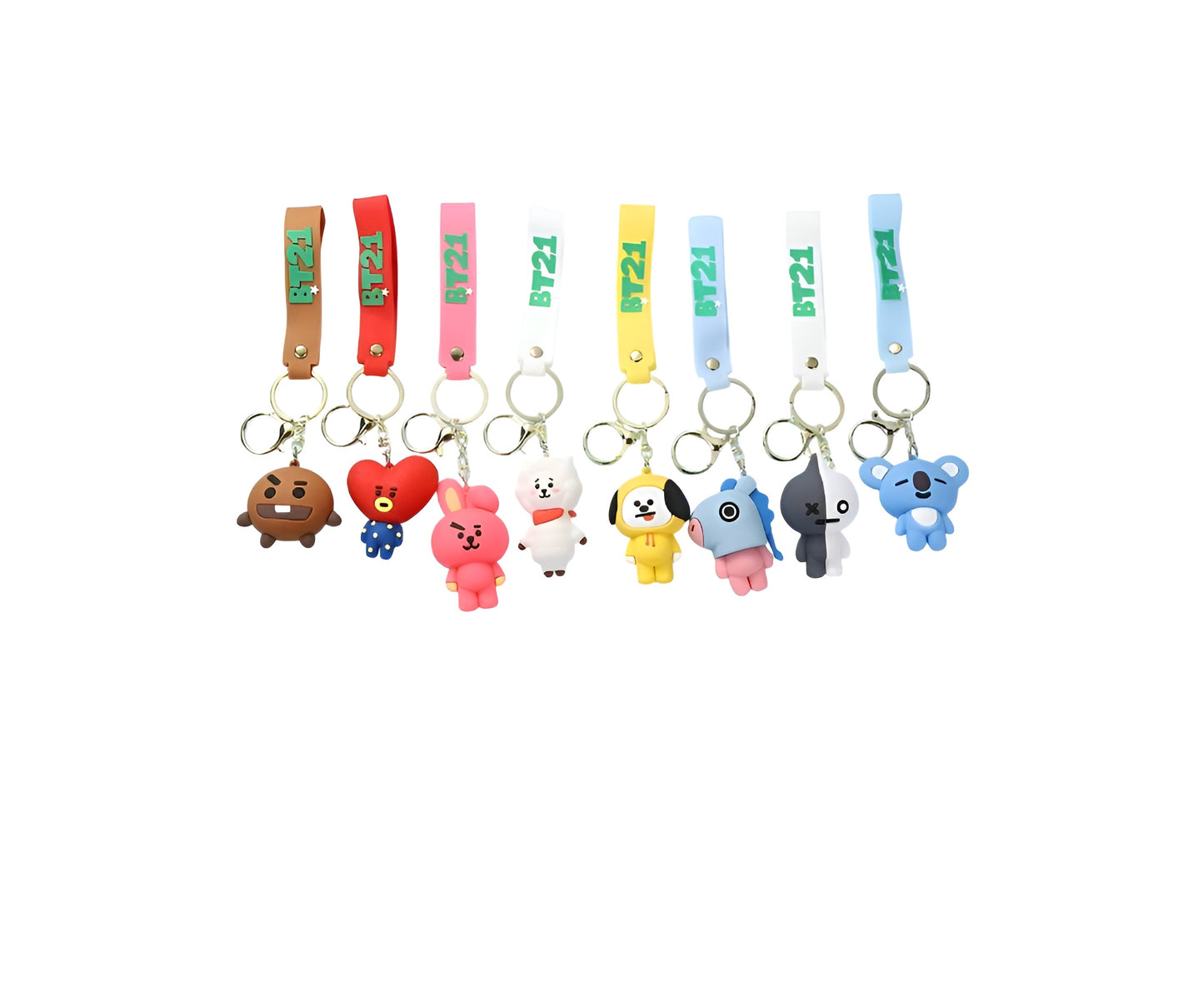 BT21 RUBBER FIGURES KEYCHAIN