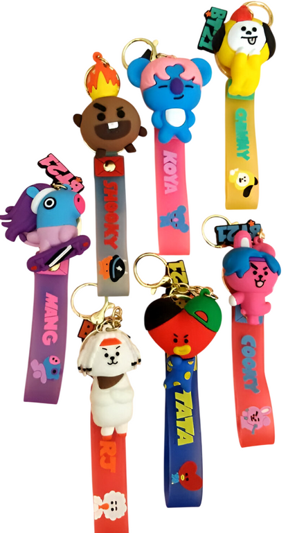 BT21 HAIRCUT RUBBER FIGURES KEYCHAIN