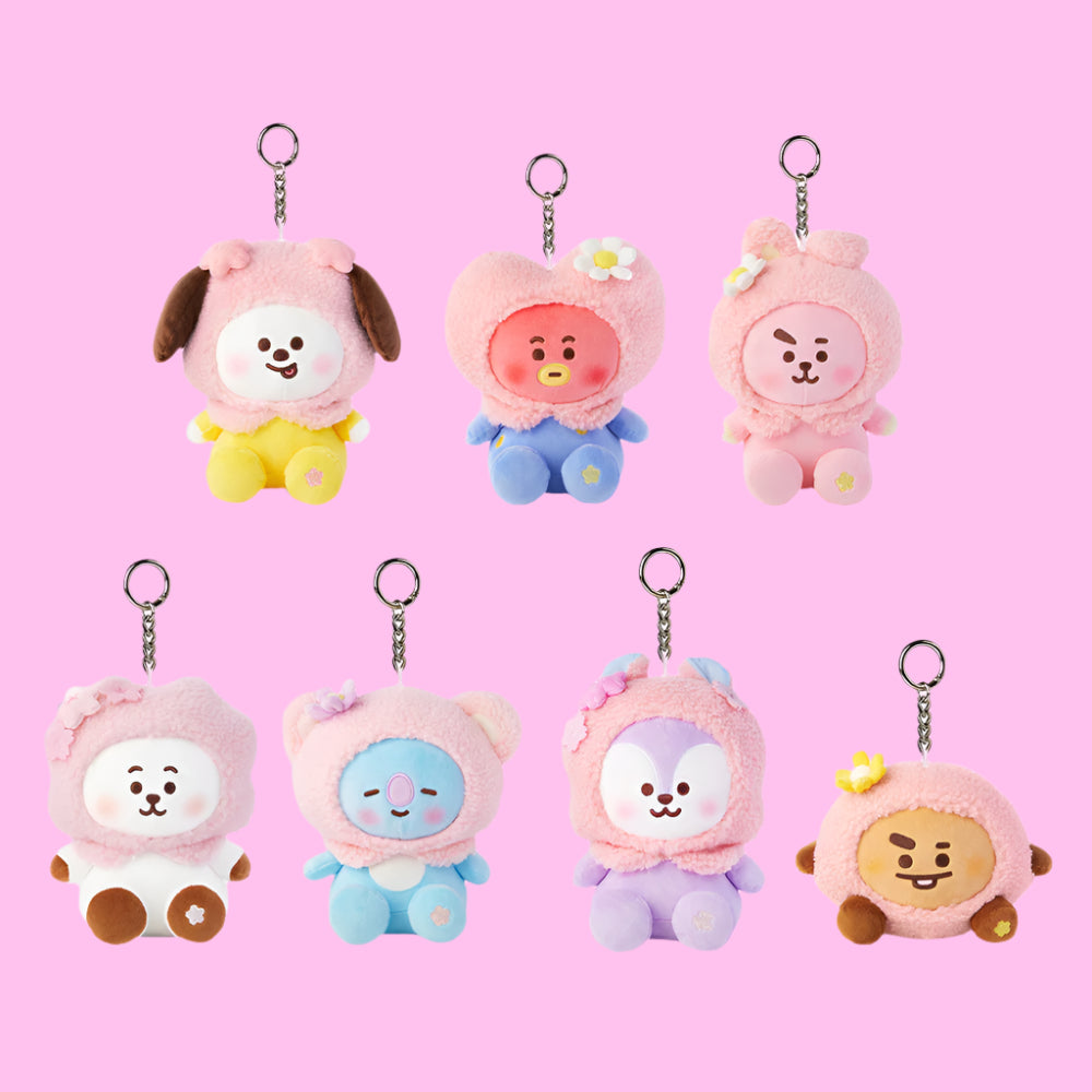 BT21 SAKURA PLUSH KEYCHAIN- BTS (7 VERS)